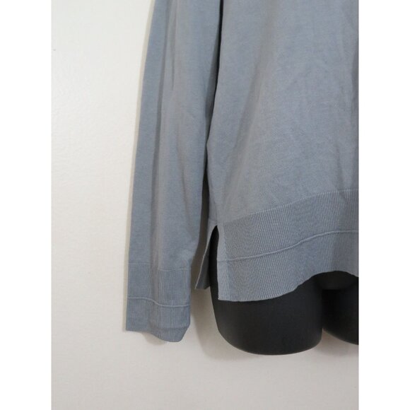 rag & bone size Medium Long Sleeve V Neck Top Gray Basic Casual - Picture 5 of 8